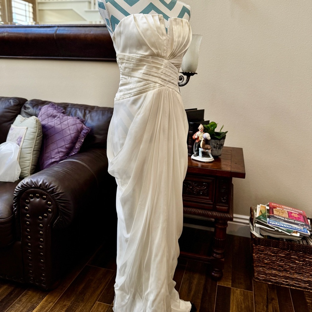 ✅New “A.B.S. Collection” Elegant White Strapless Dress Size 10